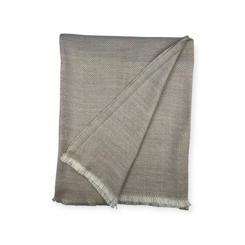 Plaids en laine d’agneau beige white