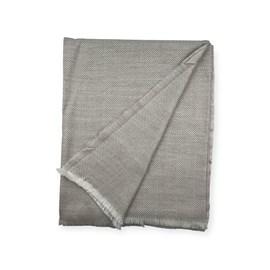 Plaids en laine d’agneau grey stripe