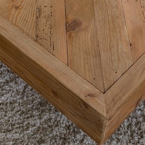 Table basse carrée en bois recyclé