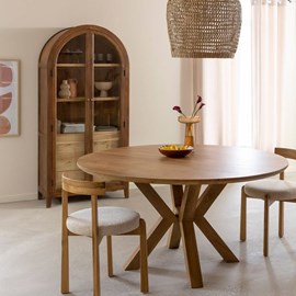 Table à manger ronde en manguier