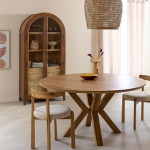 Table à manger ronde en manguier