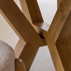 Table à manger ronde en manguier