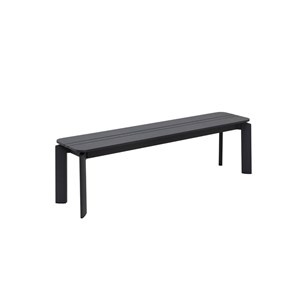 Banc en aluminium gris apollon