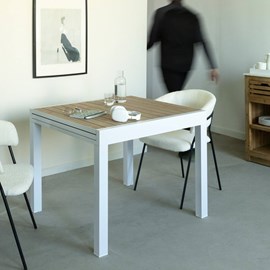 Table à manger en aluminium blanc