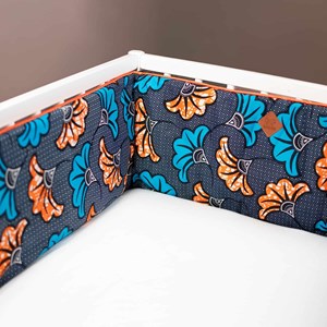 Tour de lit bébé wax fleurs de mariage