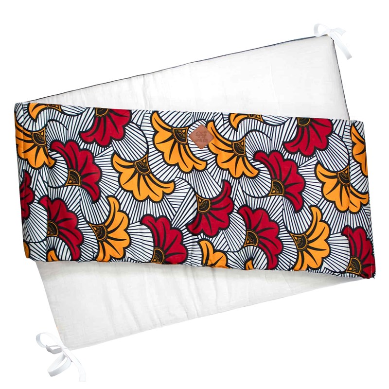 Tour de lit universel wax fleurs