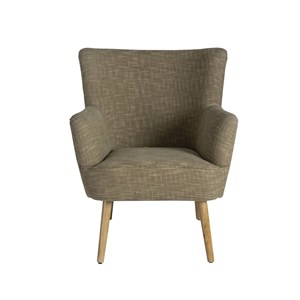 Fauteuil en coton kaki