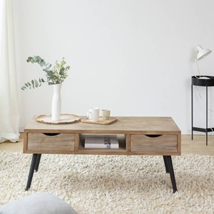 Table basse en bois de sapin natural