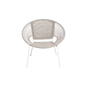 Fauteuil en corde de coton blanc