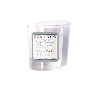 Mini bougie parfumée cèdre argentée