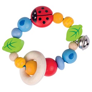 Hochet bois flexible coccinelle