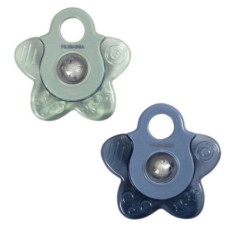 2 anneaux dentition réfrigérants bleu