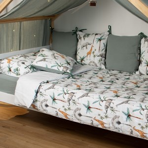 Housse+taie réversible enfant safari