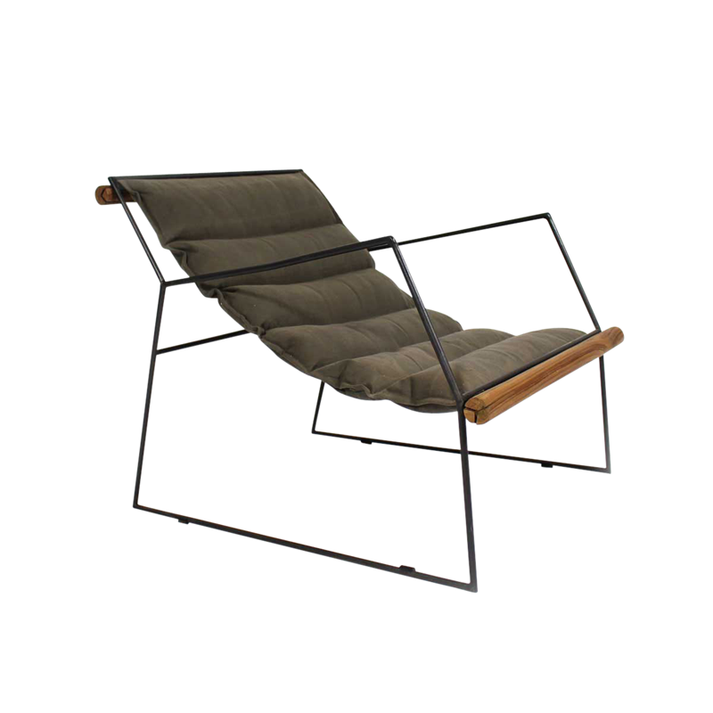 Fauteuil design, assise suspendue