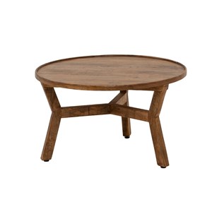 Table basse ronde en bois de manguier