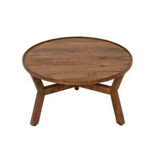 Table basse ronde en bois de manguier