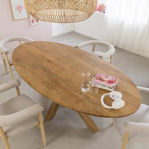 Table ovale bois de manguier