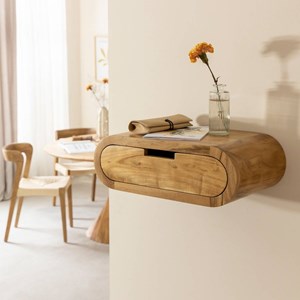 Etagère murale arrondie bois acacia