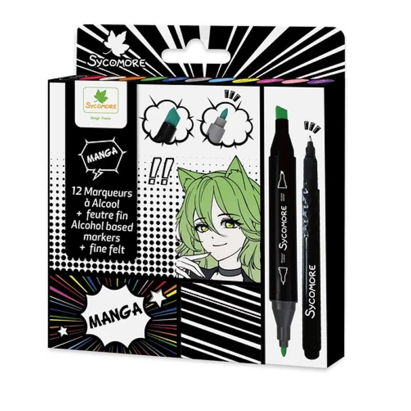 Manga - marqueurs a alcool + feutre fin