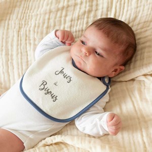 Lot de 6 bavoirs blanc