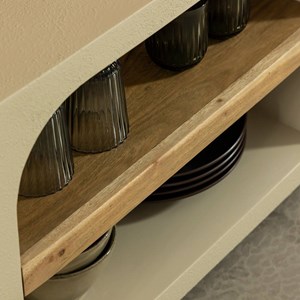 Meuble tv effet béton et bois recyclé