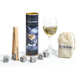 Coffret de 6 glaçons en granit clair