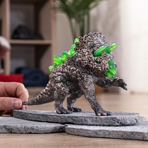 Figurine tricératops de pierre