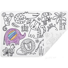 Set de table à colorier - savane