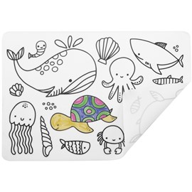 Set de table à colorier - océan