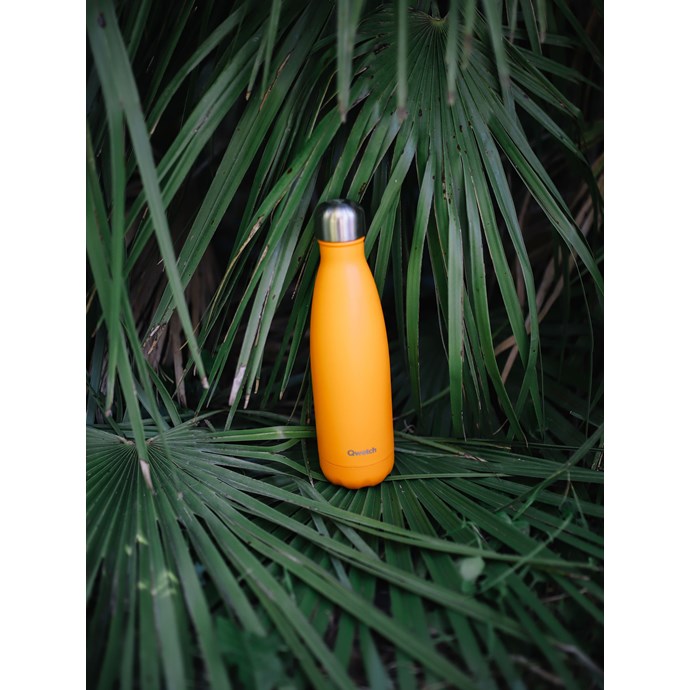 Bouteille Thermos Vintage Orange Et Marron Années 70 - Isotherme