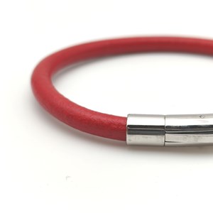 Bracelet cuir rouge