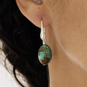 Boucles d'oreilles turquoise kingman