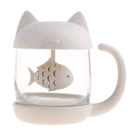 Tasse à thé chat   infuseur à th