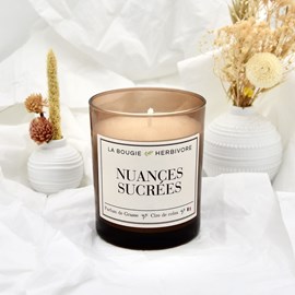 Bougie parfumée nuances sucrées 180g
