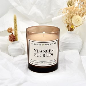 Bougie parfumée nuances sucrées 180g