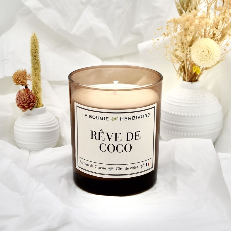 Bougie parfumée rêve de coco 180g