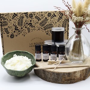 Box diy : kit bougies boisée