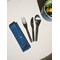 Qwetch set de 3 couverts en inox bleu Bleu foncé