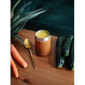 Qwetch boîte repas isotherme inox 340ml Bois