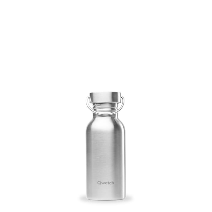 Qwetch Bouteille Isotherme 500ml ICON Inox Brossé - Gourde Compacte 24h Froid 12h Chaud - Acier Recyclé Sans BPA