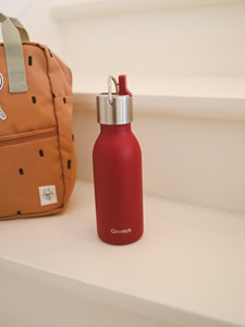 Qwetch bouteille isotherme inox grenat Rouge
