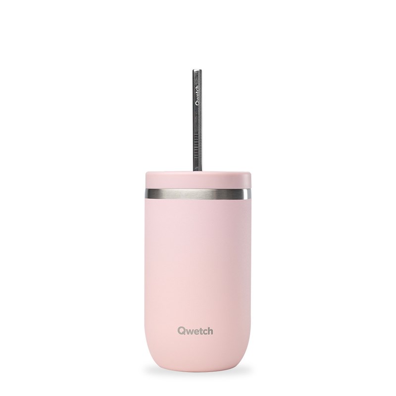Qwetch cold cup isotherme inox rose