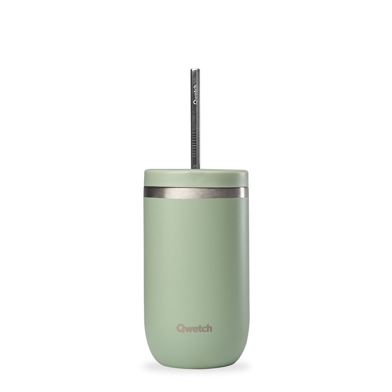 Qwetch cold cup isotherme inox vert