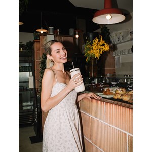 Qwetch cold cup isotherme inox  sable Beige