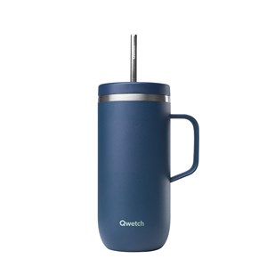 Qwetch cold cup isotherme inox avec anse Bleu foncé