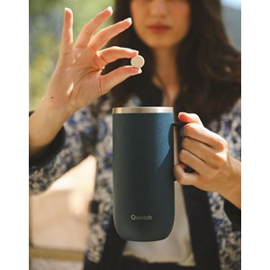 Qwetch cold cup isotherme inox avec anse Bleu foncé