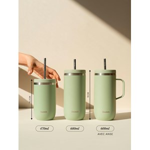 Qwetch cold cup isotherme inox avec anse Noir