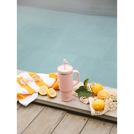 Qwetch travel cup isotherme inox  rose