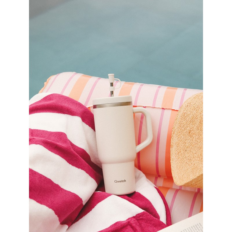 Qwetch travel cup isotherme inox sable