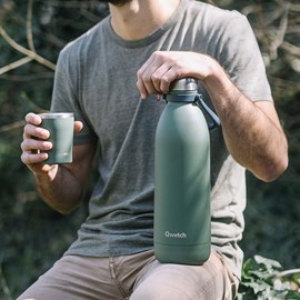 Qwetch bouteille isotherme titan  kaki